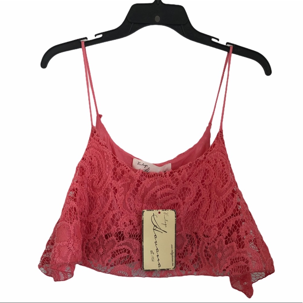 NWT Crochet Style Crop Top